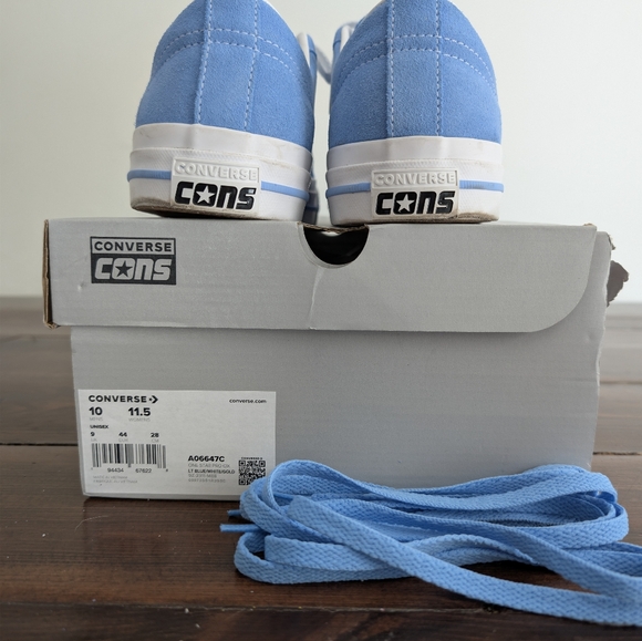 Converse One Start Pro Ox Lt Blue Men's Size 10 - Picture 6 of 6